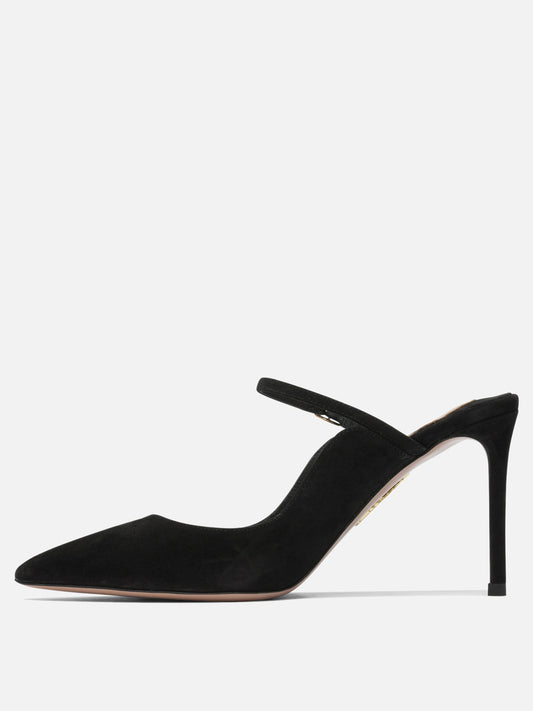 Aquazzura "Mary Jane 80mm" heeled mules Black

