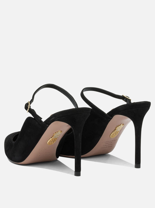 Aquazzura "Mary Jane 80mm" heeled mules Black

