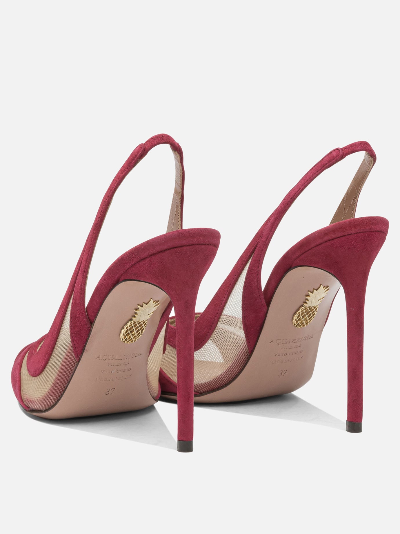 Slingback 70% Kid suede leather 30% polyamide - 100% calf leather  Rosso - Aquazzura Donna | PDP | VIETTI Online Store | thumbnail_4