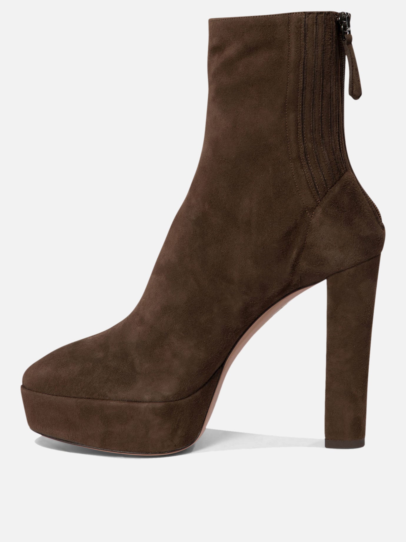 Zipped boots 100% kid suede leather - 100% calf leather  Brown - Aquazzura Women | PDP | VIETTI Online Store | thumbnail_3
