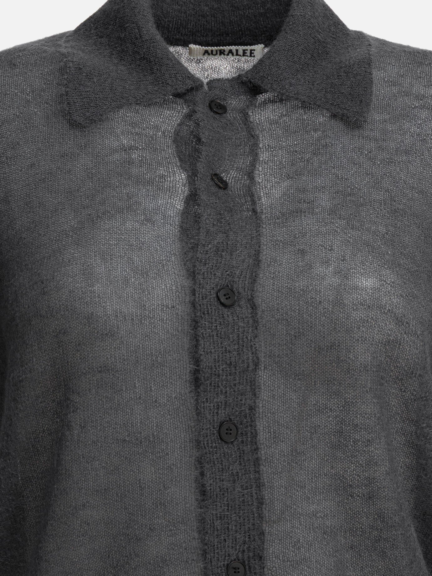 Auralee Mohair wool cardigan A25AC01FG Grey - Women | VIETTI Shop