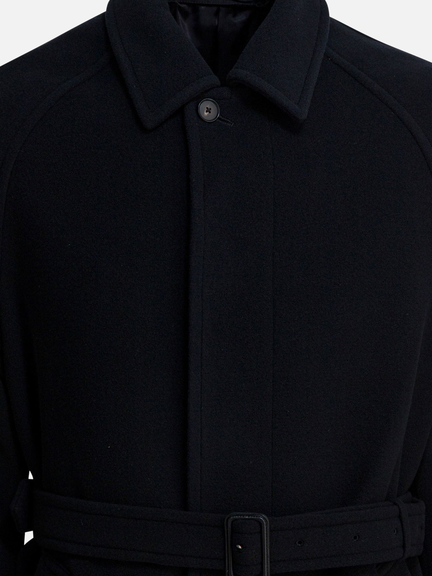 Cappotti lunghi Solid colour  Nero - Auralee Uomo | PDP | VIETTI Online Store | thumbnail_3