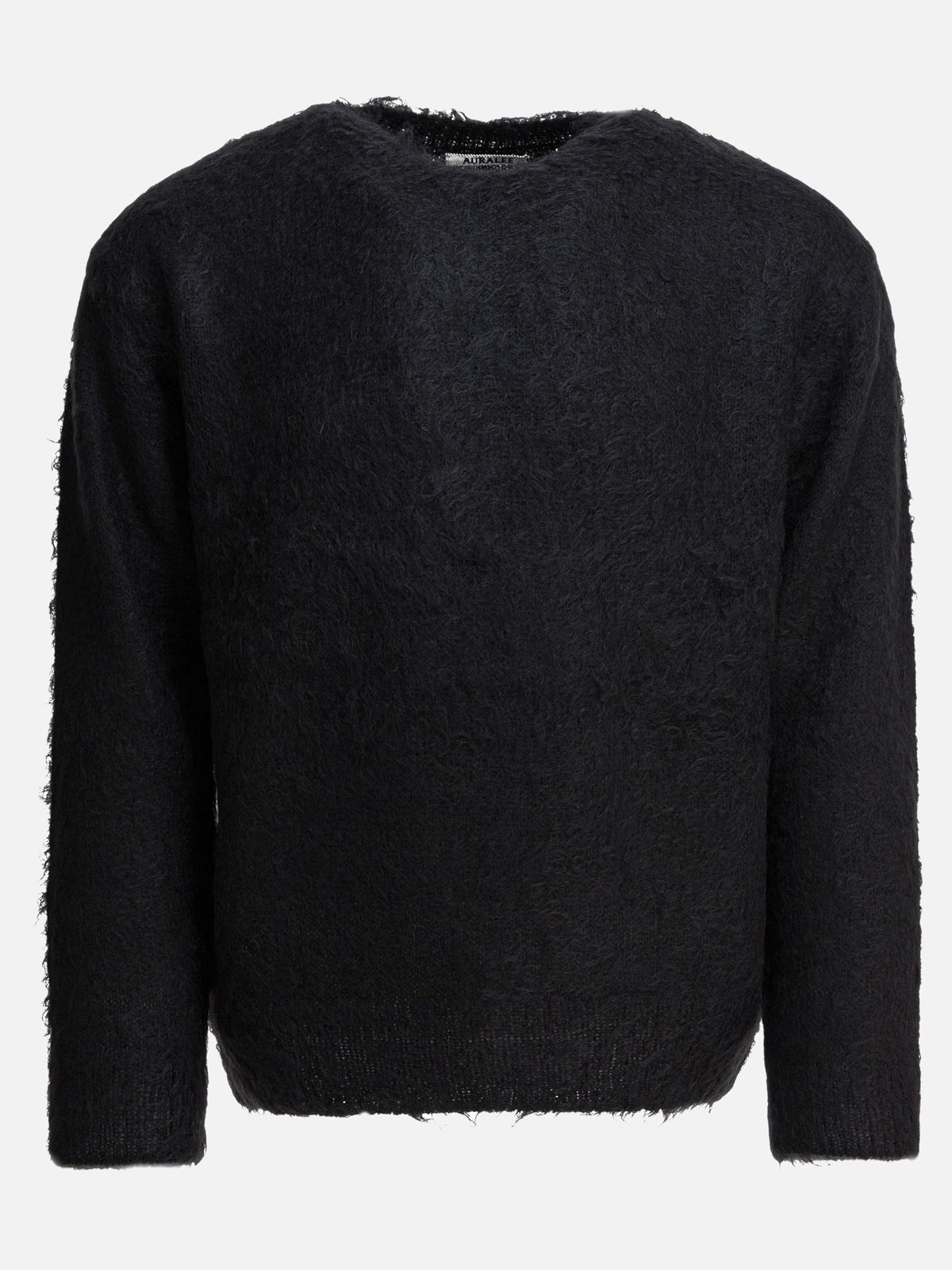 Auralee Mohair crew-neck sweater Black