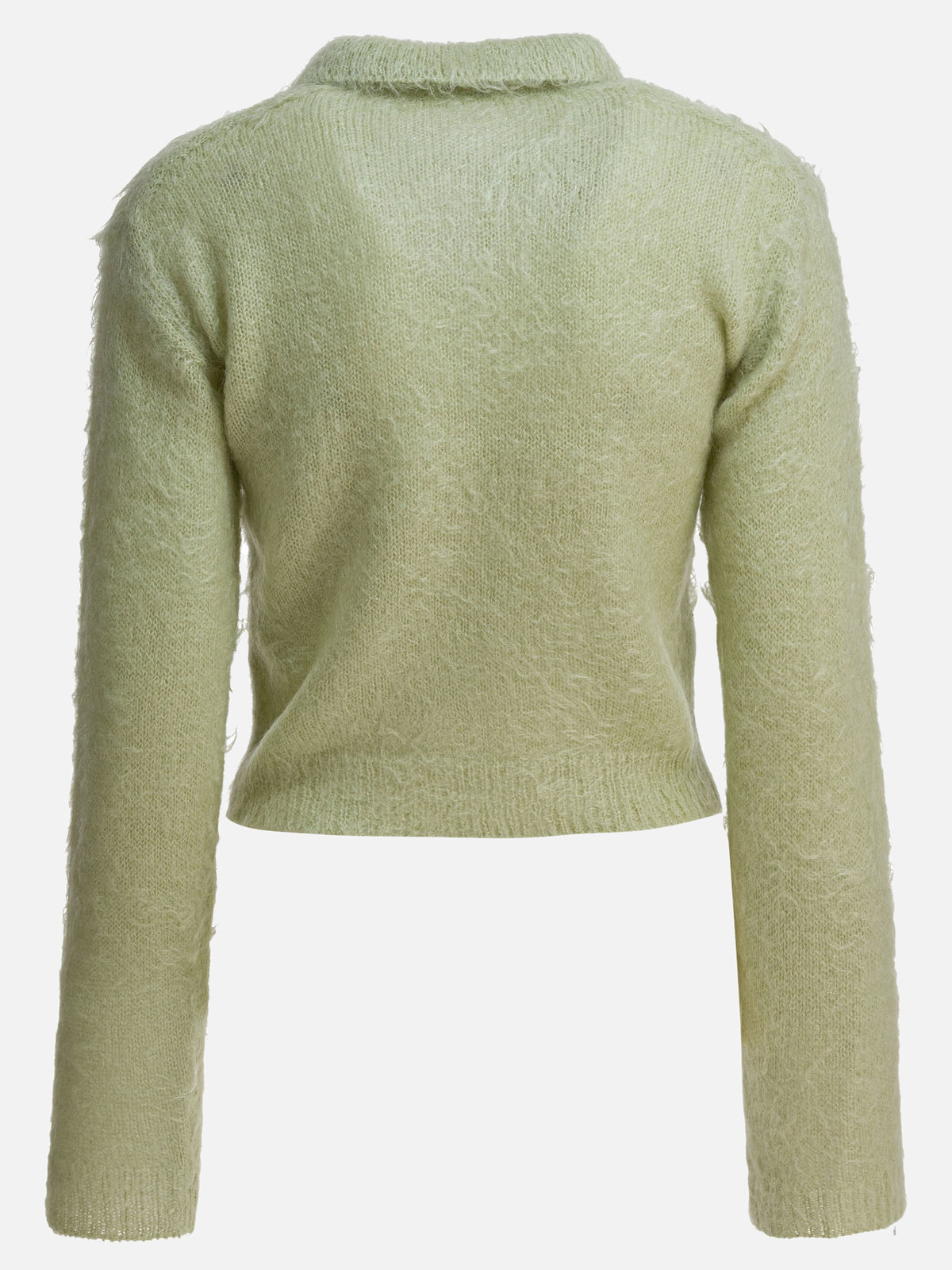 Auralee Mohair and wool polo sweater Green - VIETTI