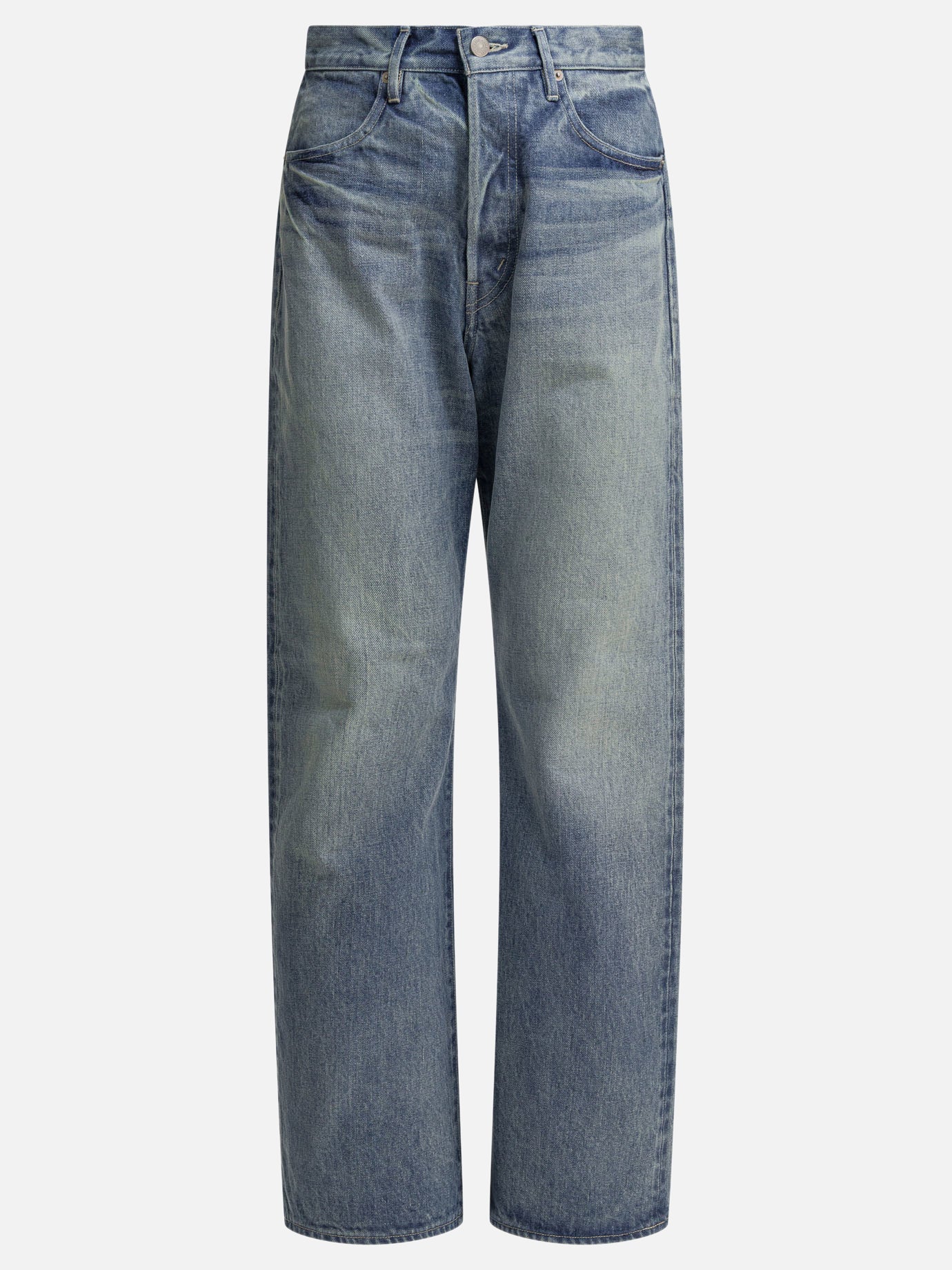 Jeans a gamba larga Solid colour  Blu - Auralee Donna | PDP | VIETTI Online Store | Zoom-Modal
