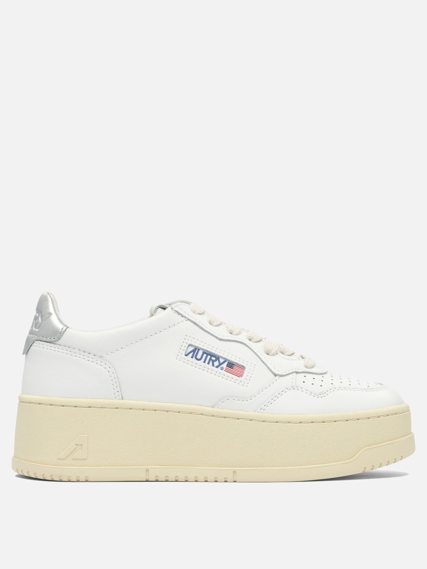 Sneaker basse 95% cow leather 5% metallic cow leather - 100% rubber  Bianco - Autry Donna | PDP | VIETTI Online Store | thumbnail