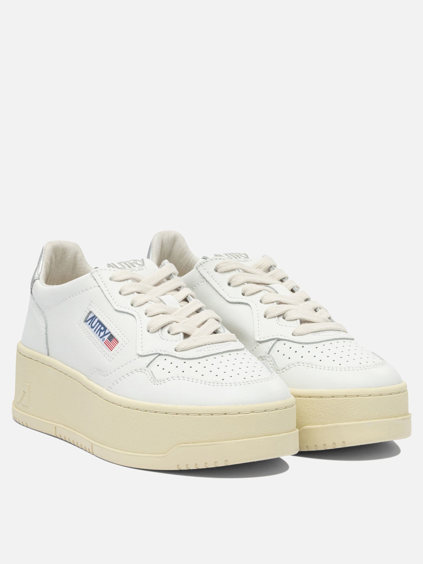 Sneaker basse 95% cow leather 5% metallic cow leather - 100% rubber  Bianco - Autry Donna | PDP | VIETTI Online Store | Zoom-Modal_2
