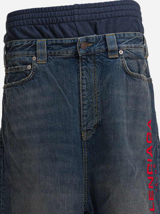 Balenciaga Jeans "Patched Molleton" Blue

