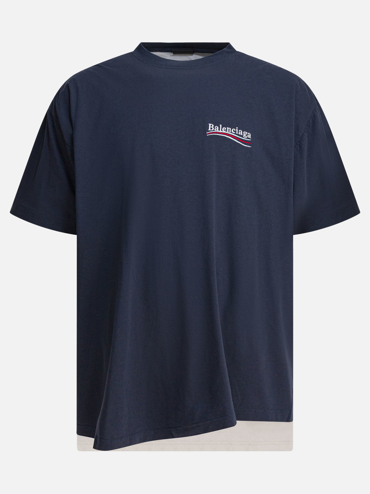 Balenciaga Double "Political Campaign" T-shirt Blue