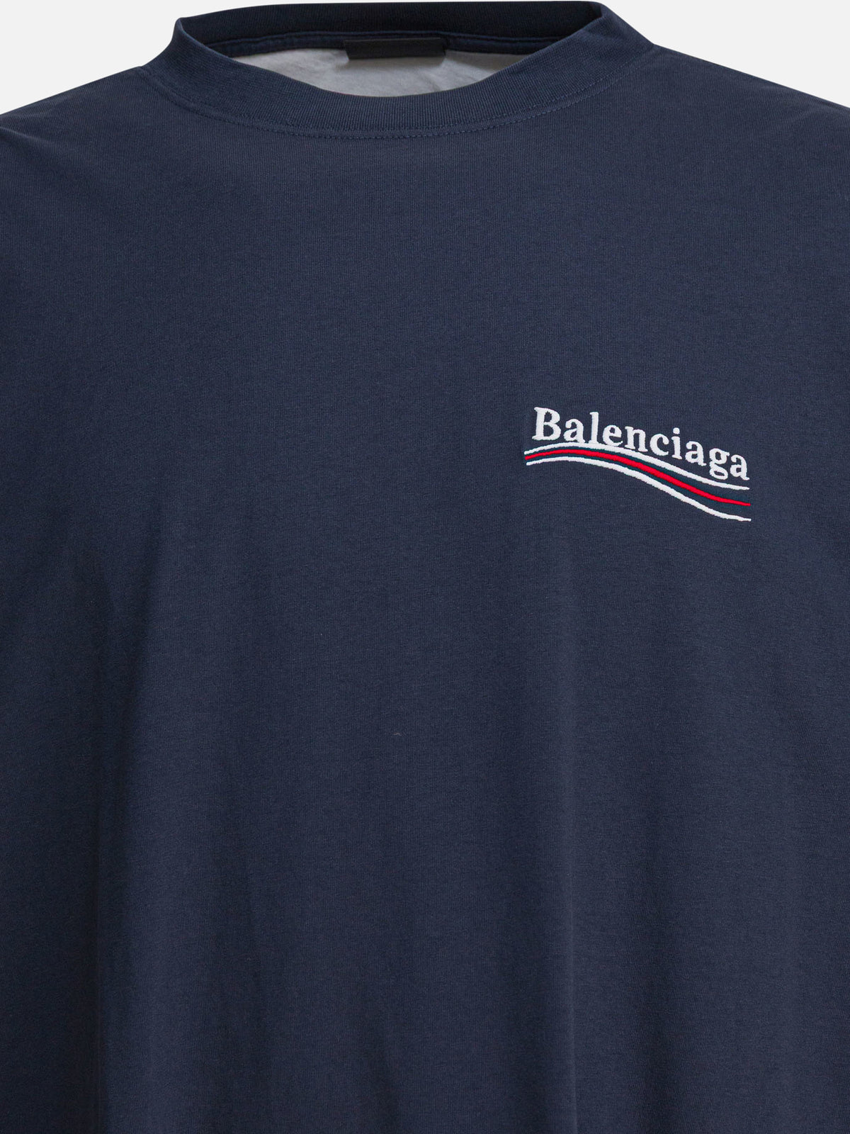 Balenciaga T-shirt doppia "Political Campaign" Blu - VIETTI