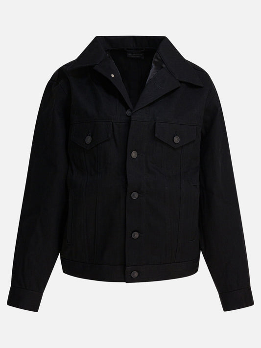 Denim jackets Solid colour  Black - Balenciaga Women | PLP | VIETTI Online Store 
