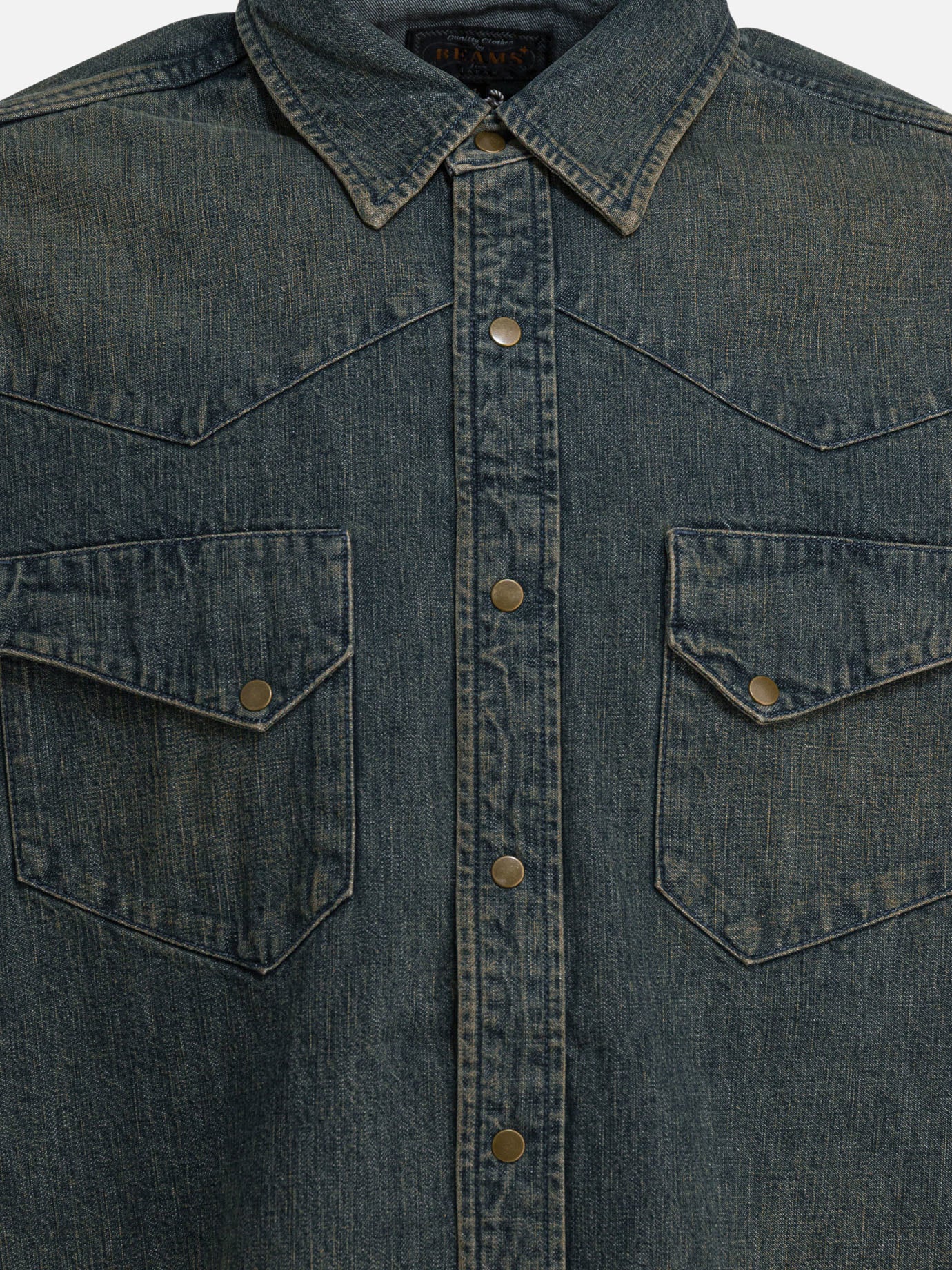 Camicie casual Solid colour  Blu - Beams Plus Uomo | PDP | VIETTI Online Store | Zoom-Modal_3
