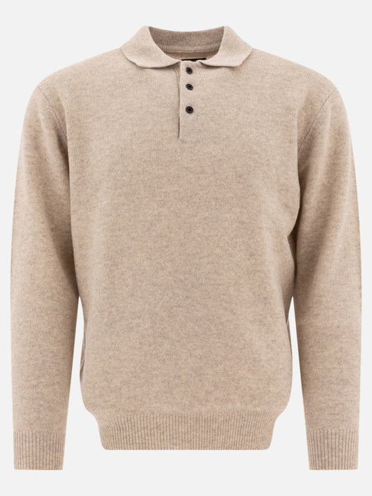 Polo con bottoni Solid colour  Beige - Beams Plus Uomo | PDP | VIETTI Online Store 
