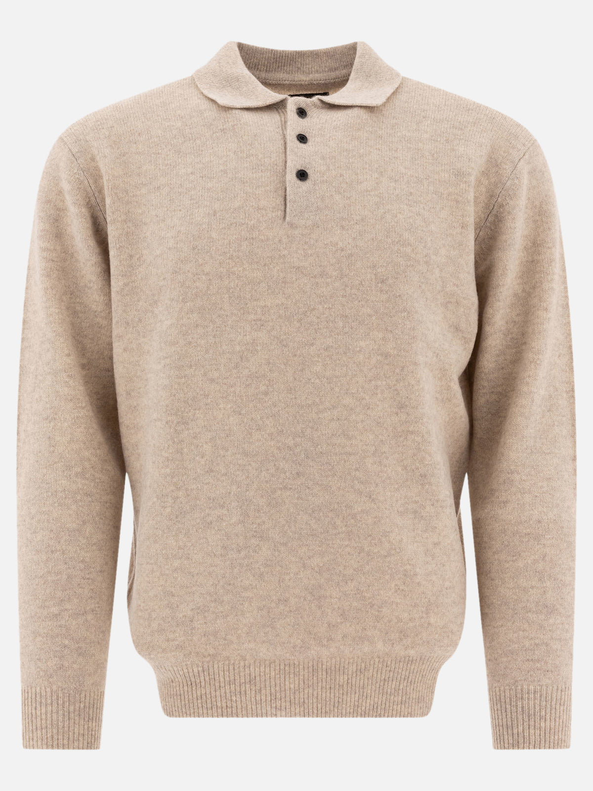 Beams Plus Wool polo sweater Beige