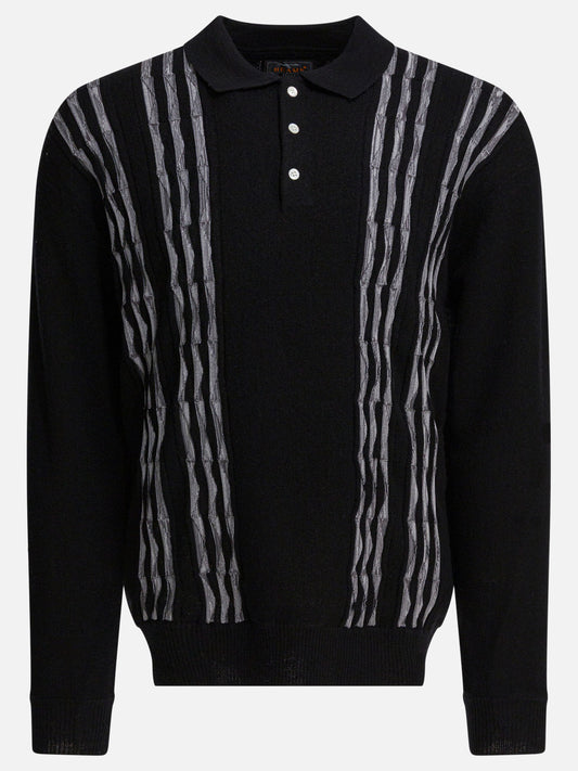 Polo sweater Striped  Black - Beams Plus Men | PLP | VIETTI Online Store 
