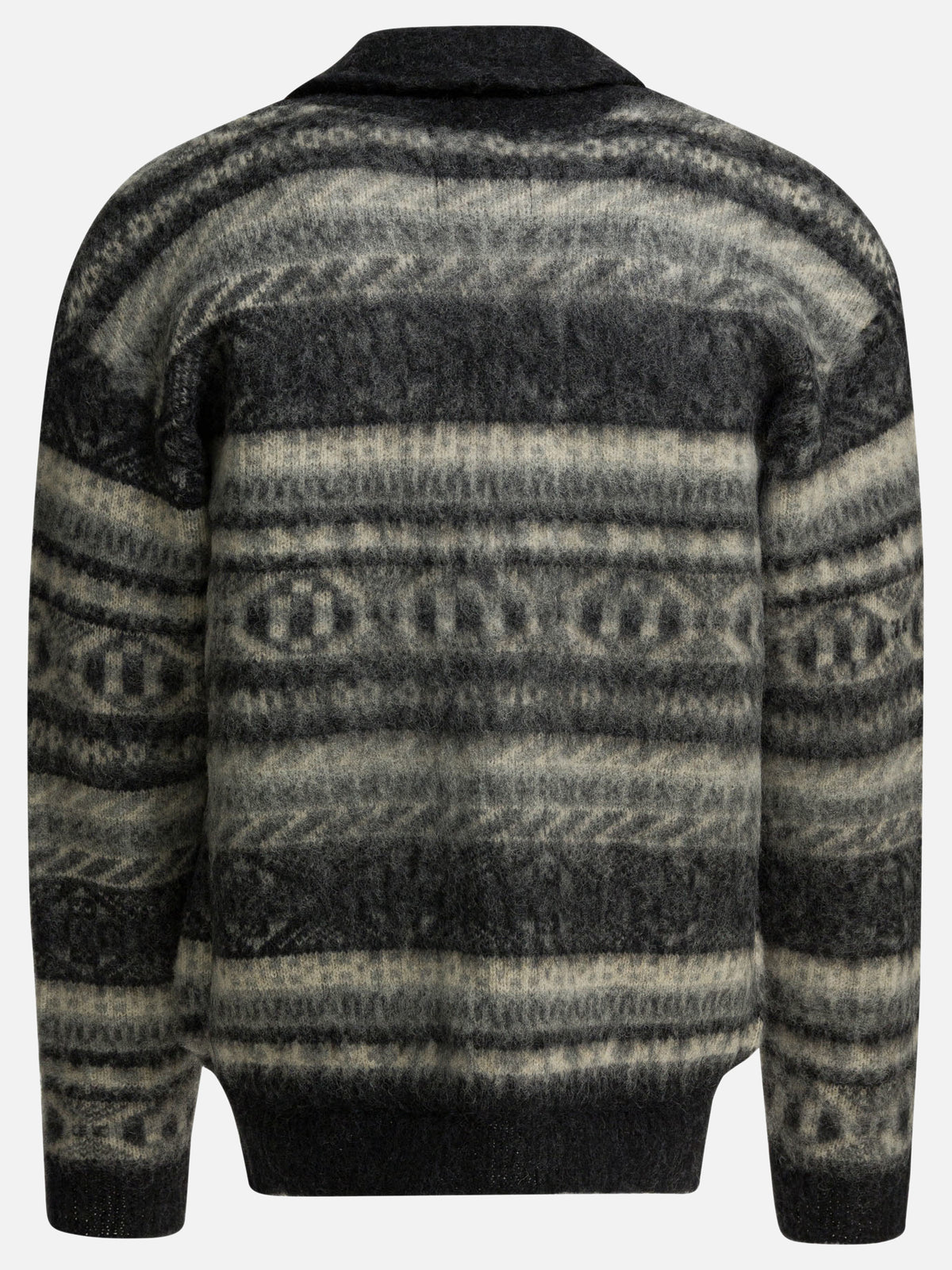 Beams Plus Wool cardigan Grey - VIETTI