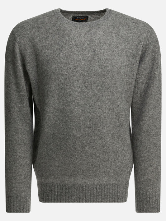 Crewneck sweaters Solid colour  Grey - Beams Plus Men | PLP | VIETTI Online Store 
