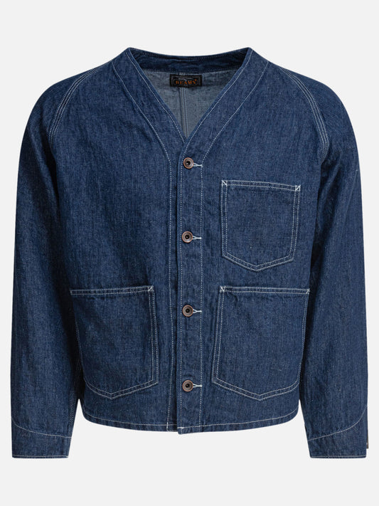 Giacche in denim Solid colour  Blu - Beams Plus Uomo | PLP | VIETTI Online Store 
