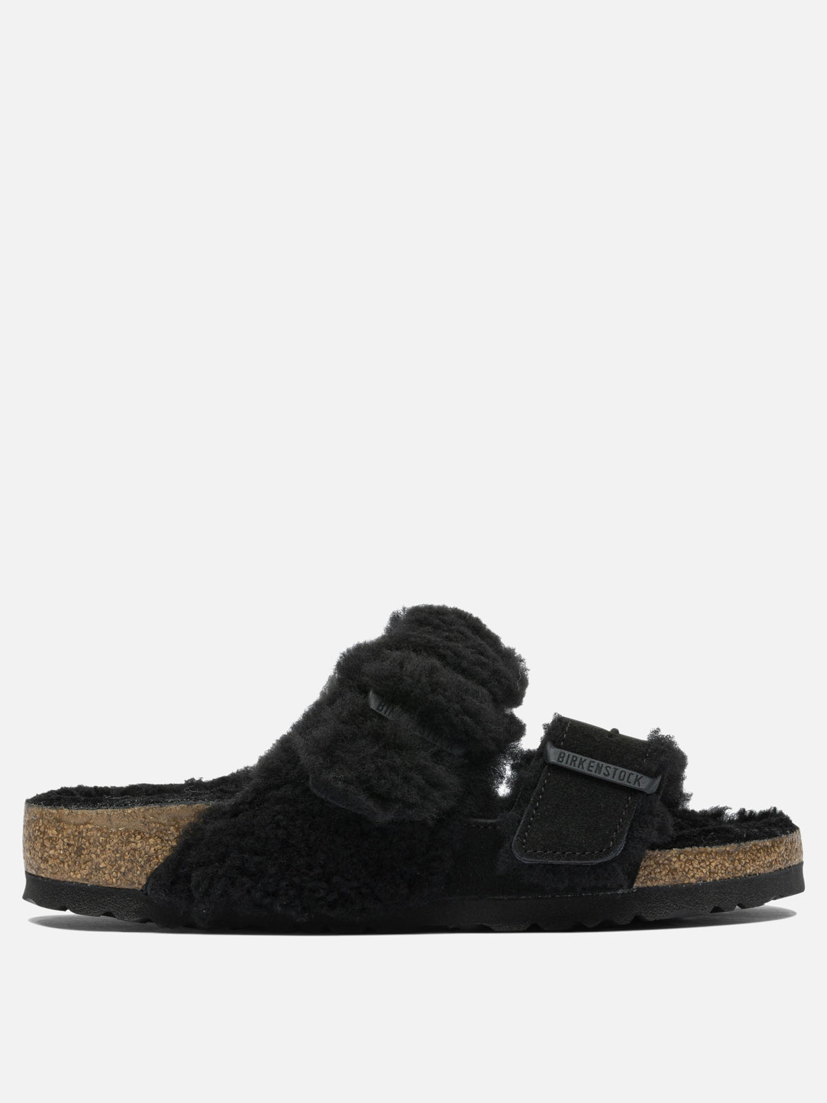 Birkenstock "Arizona Shearling" low sandals Black