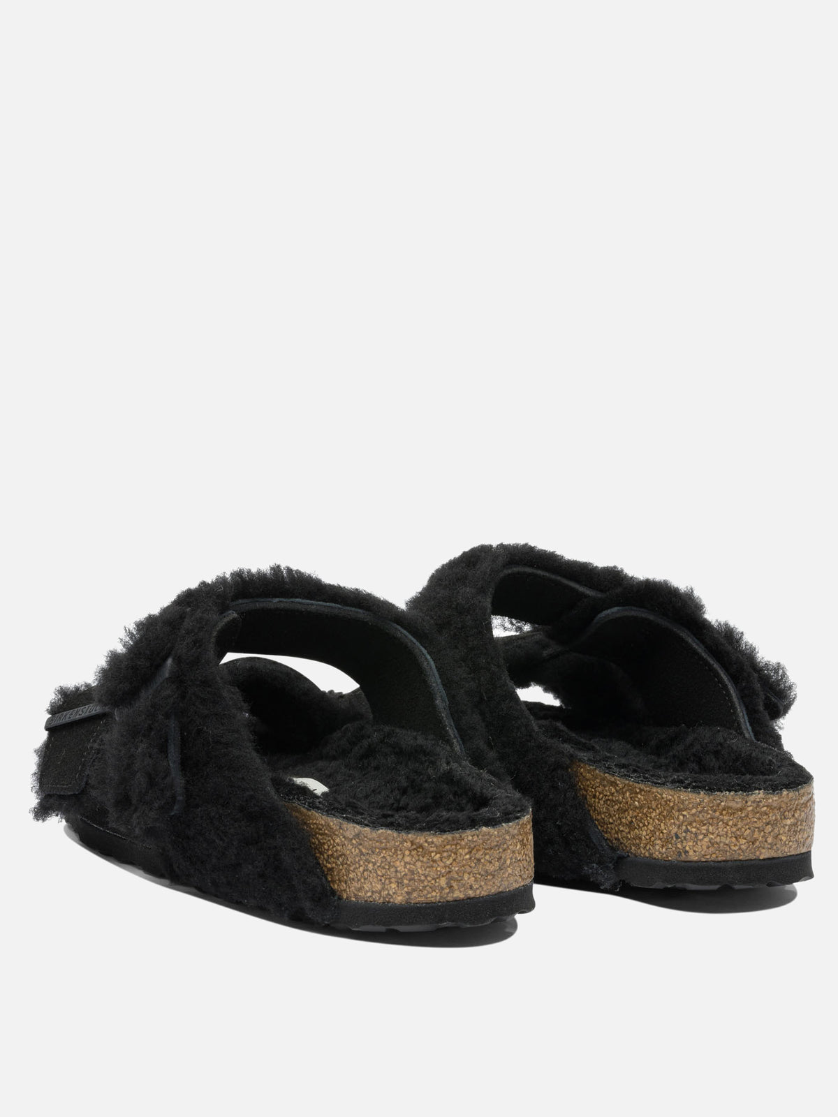 Birkenstock "Arizona Shearling" low sandals Black