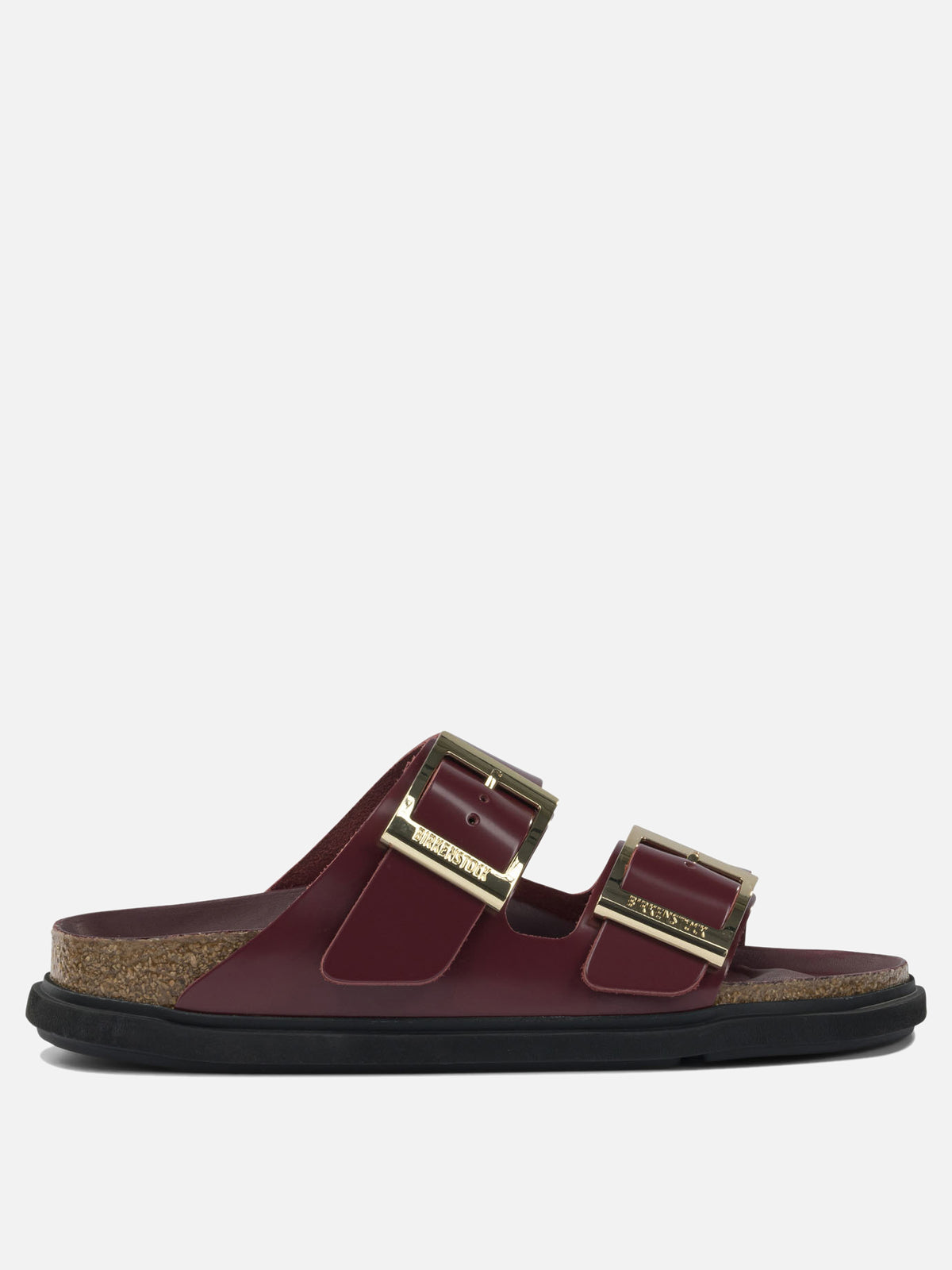 Birkenstock "Arizona Droplet Buckle" Low Sandals Bordeaux