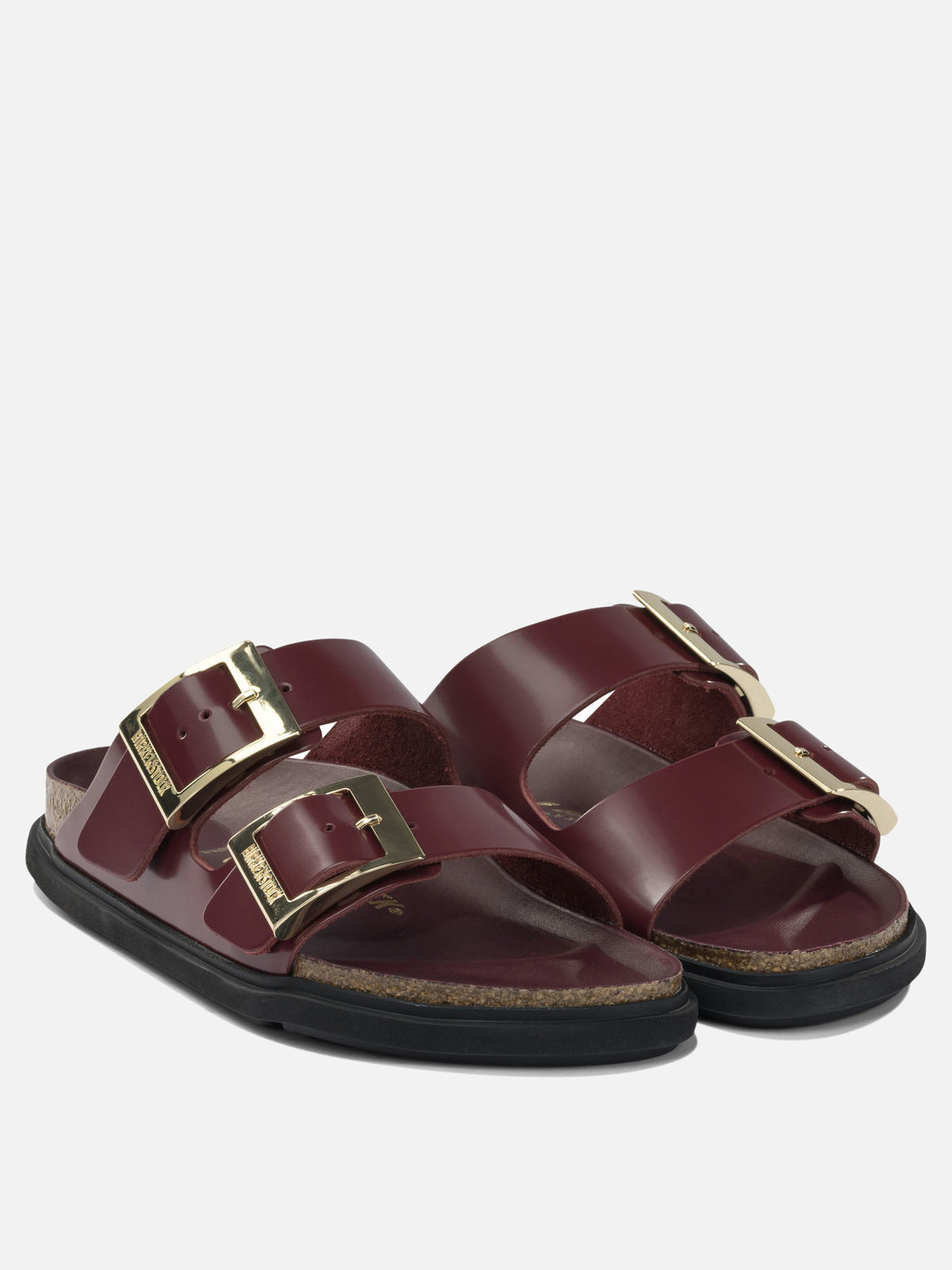 Birkenstock "Arizona Droplet Buckle" Low Sandals Bordeaux - VIETTI
