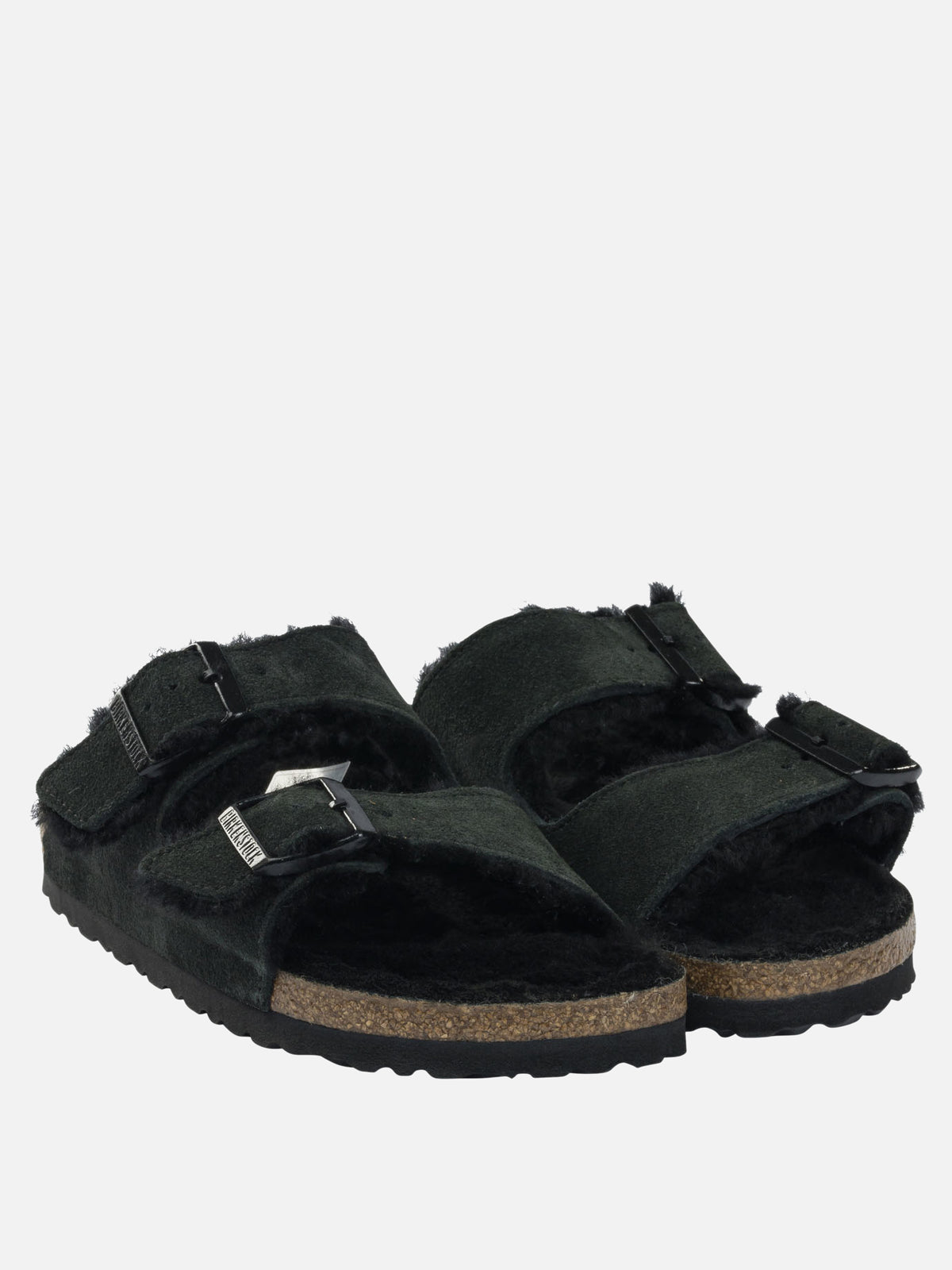 Birkenstock "Arizona Shearling" Low sandals Black - VIETTI