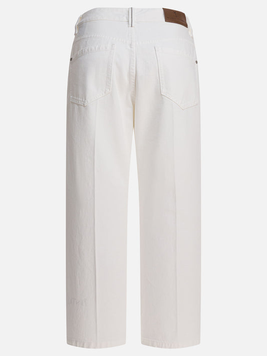 Jeans a gamba dritta Solid colour  Bianco - Brunello Cucinelli Donna | VIETTI Online Store | 2
