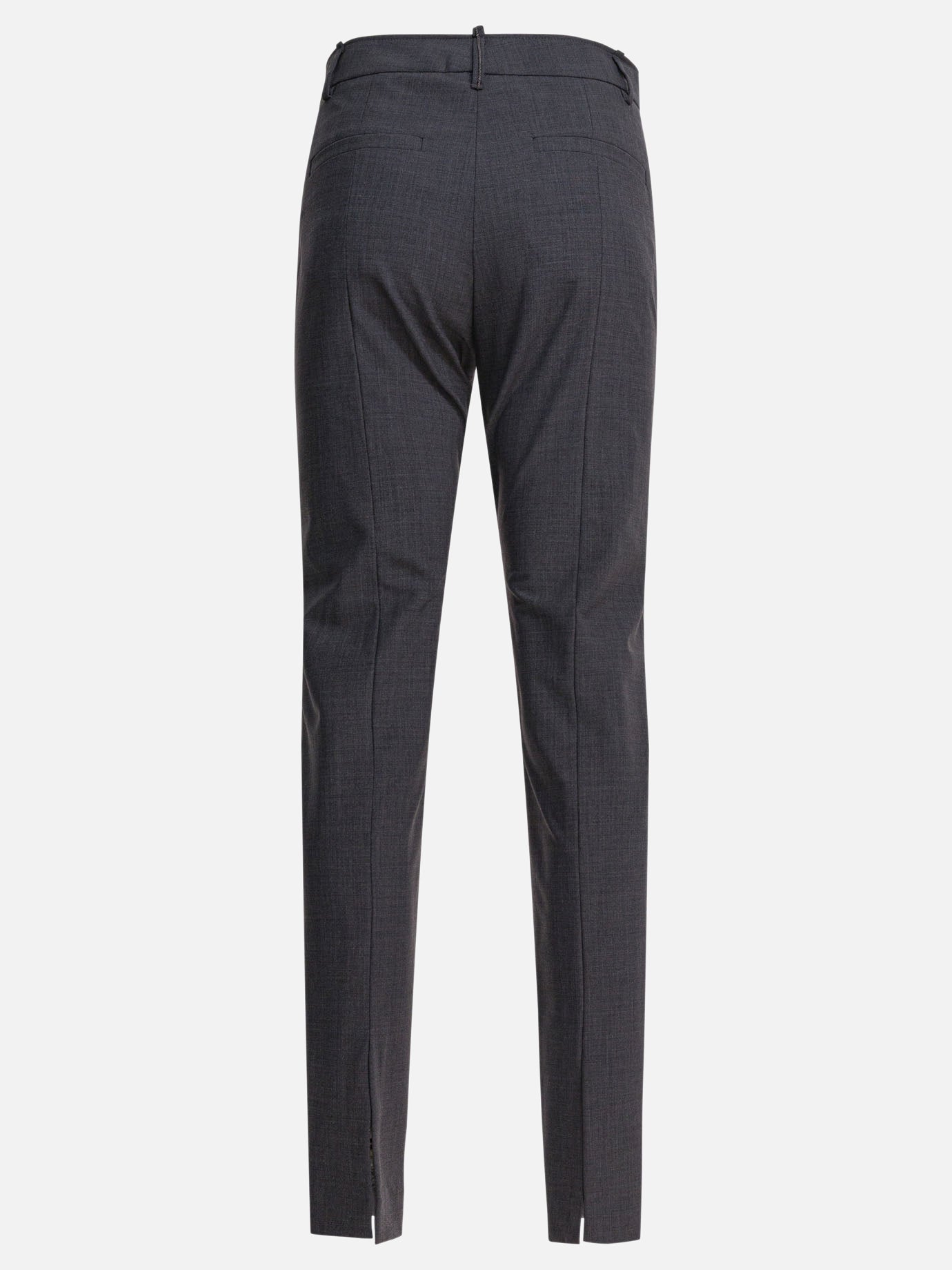 Leisure trousers Solid colour  Grey - Brunello Cucinelli Women | PDP | VIETTI Online Store | Zoom-Modal_2
