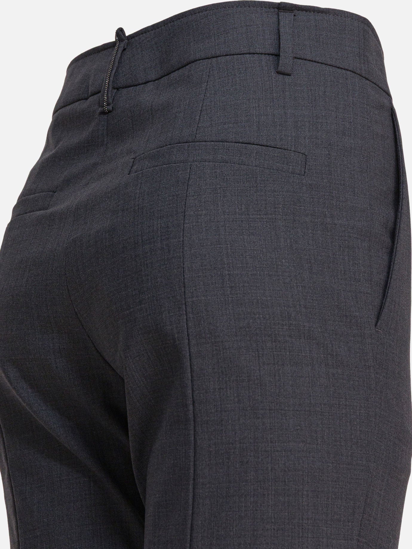 Leisure trousers Solid colour  Grey - Brunello Cucinelli Women | PDP | VIETTI Online Store | thumbnail_3