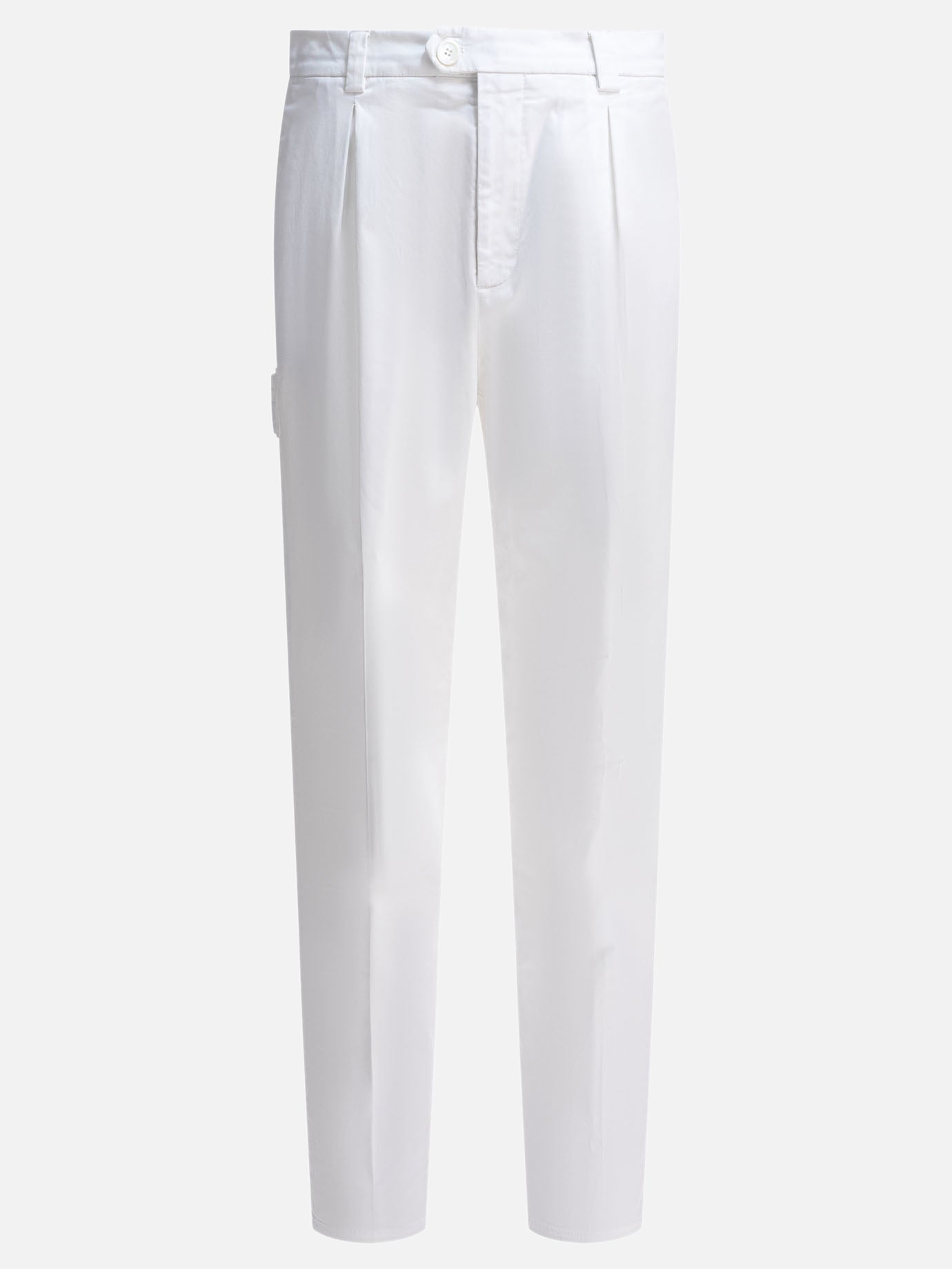 Pantaloni casual Solid colour  Bianco - Brunello Cucinelli Uomo | PDP | VIETTI Online Store | thumbnail
