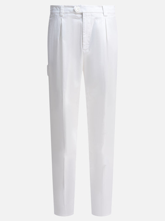 Pantaloni casual Solid colour  Bianco - Brunello Cucinelli Uomo | PLP | VIETTI Online Store 

