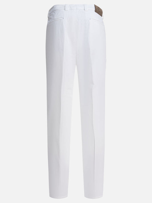 Pantaloni casual Solid colour  Bianco - Brunello Cucinelli Uomo | PLP | VIETTI Online Store | 2
