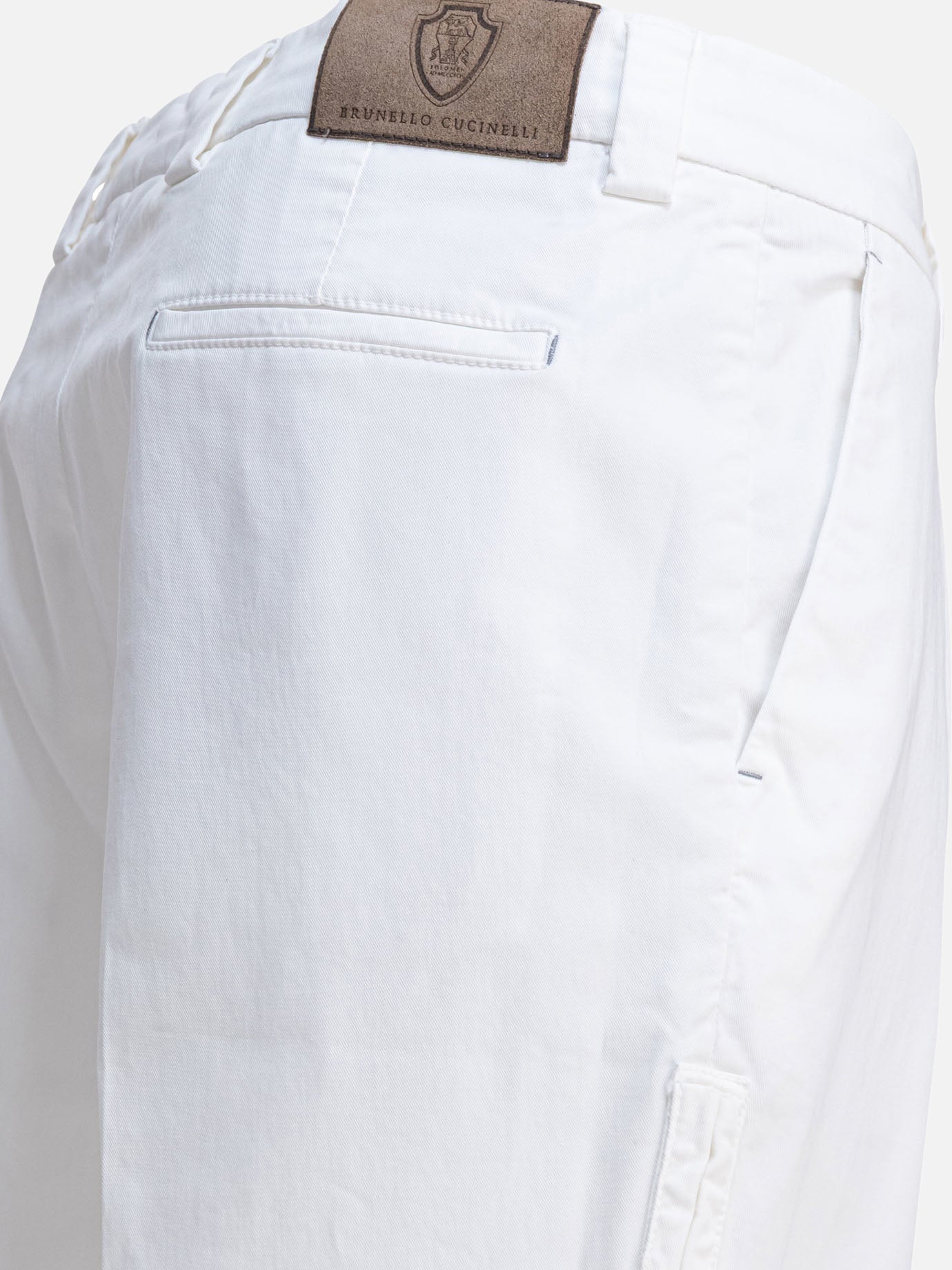 Pantaloni casual Solid colour  Bianco - Brunello Cucinelli Uomo | PDP | VIETTI Online Store | thumbnail_4