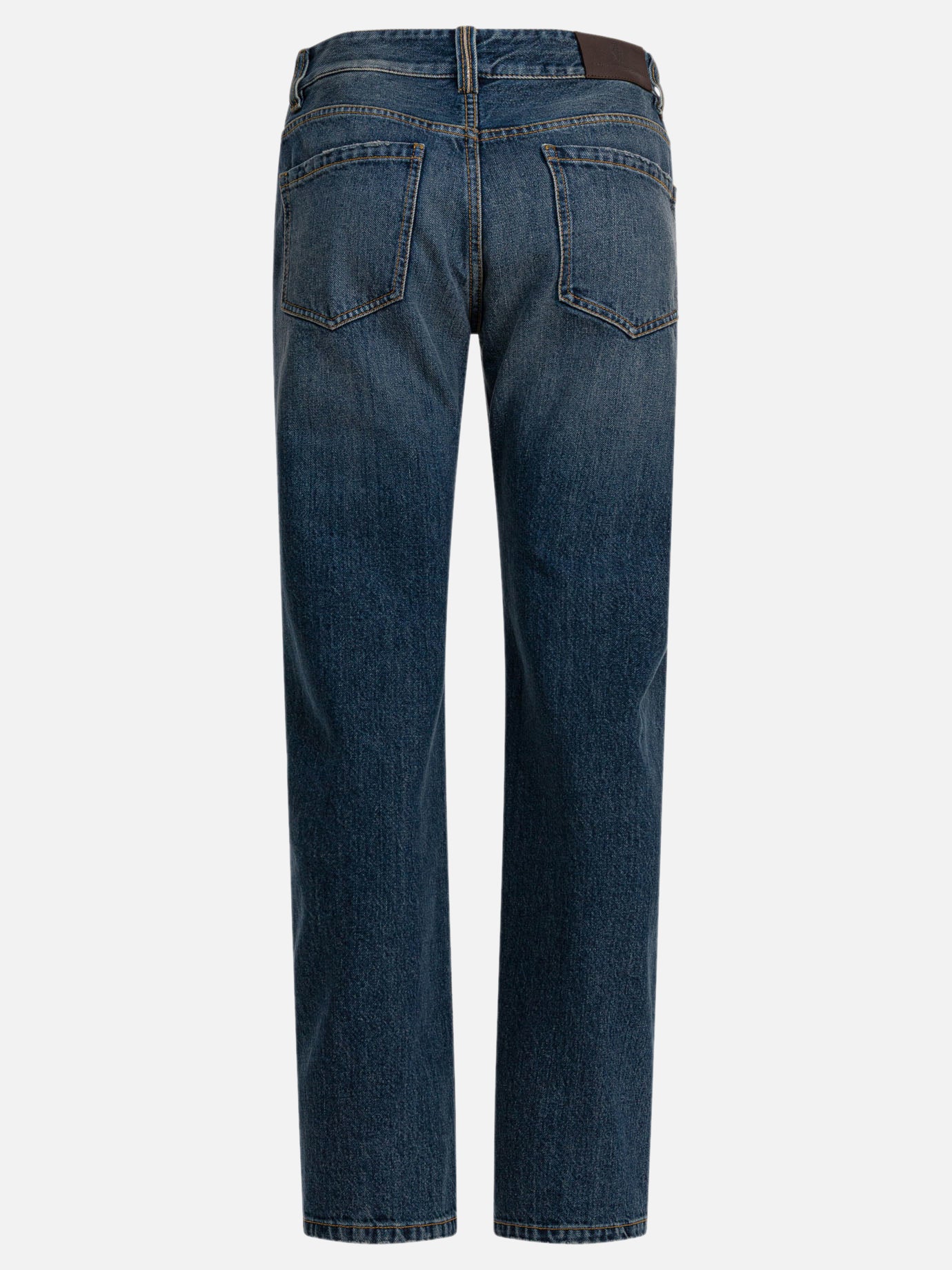Jeans a gamba dritta Solid colour  Blu - Brunello Cucinelli Donna | PDP | VIETTI Online Store | Zoom-Modal_2
