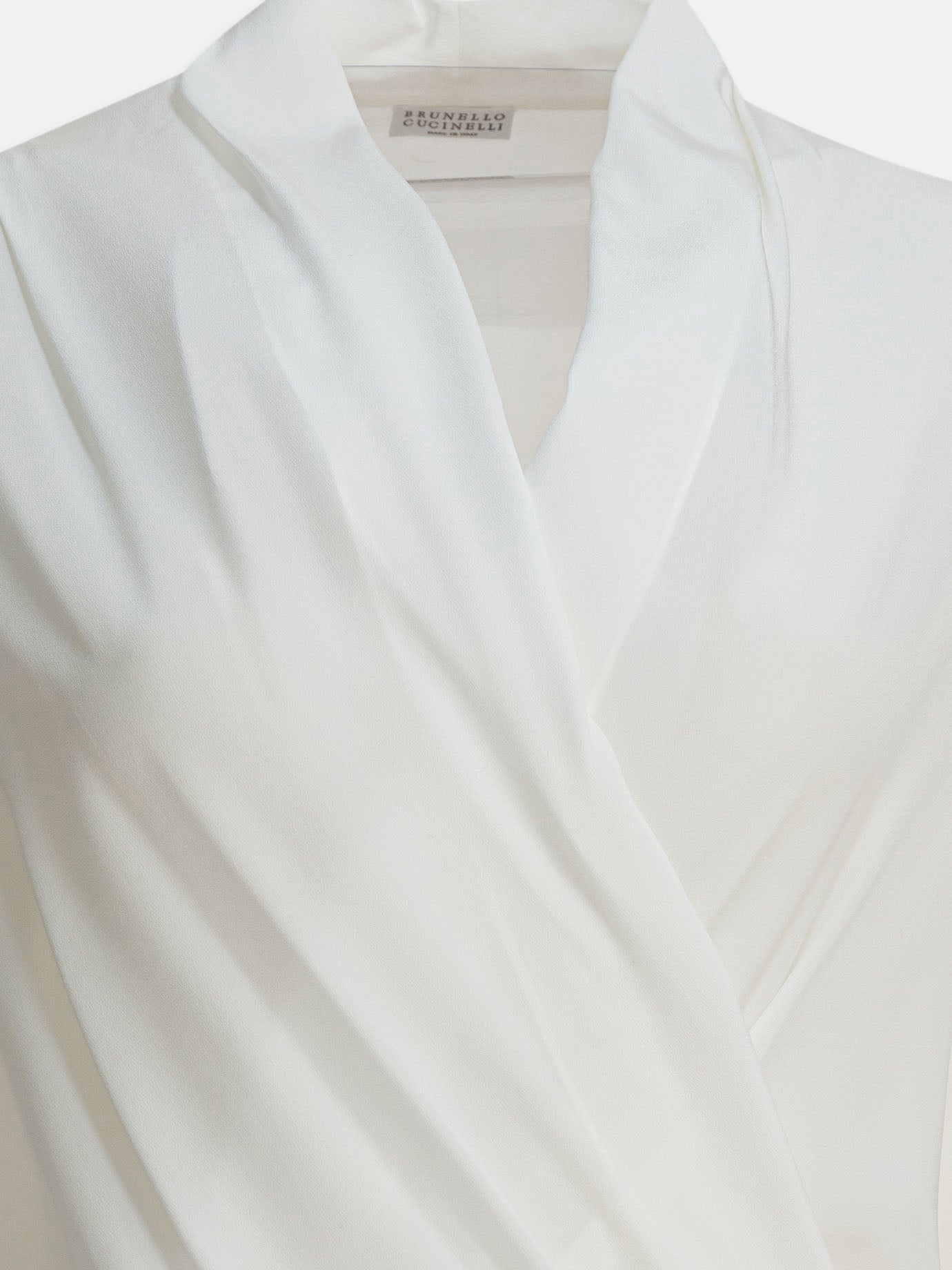 Camicie casual Solid colour  Bianco - Brunello Cucinelli Donna | PDP | VIETTI Online Store | thumbnail_3