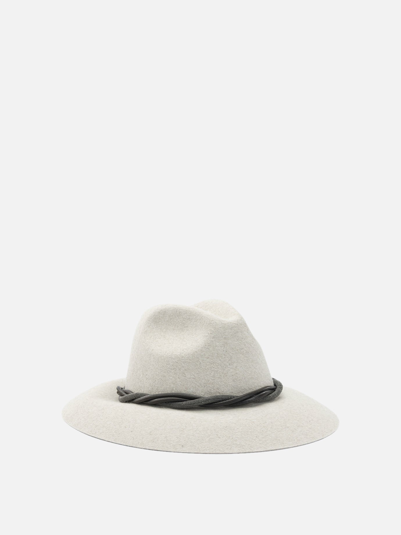 Cappelli classici 100% felt  Bianco - Brunello Cucinelli Donna | PDP | VIETTI Online Store | thumbnail_2