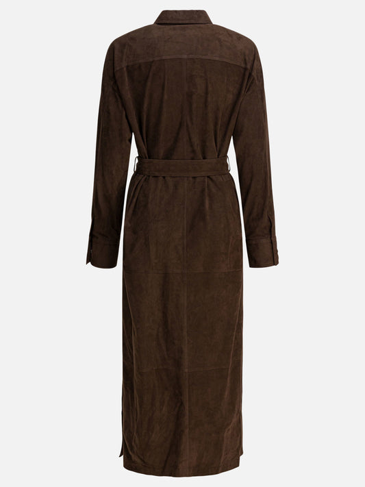 Long coats Solid colour  Brown - Brunello Cucinelli Women | PDP | VIETTI Online Store | 2
