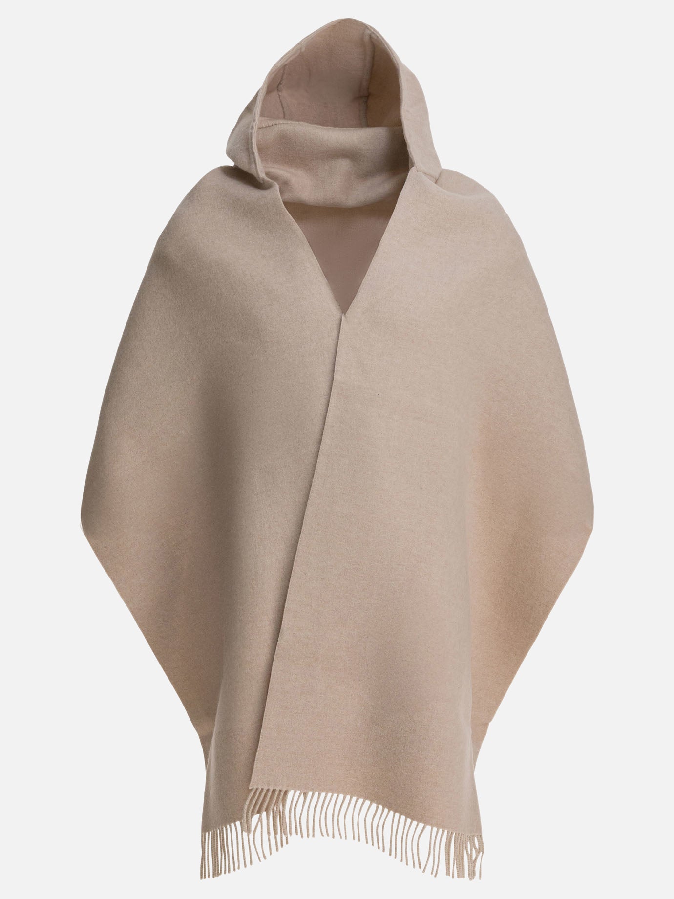 Sciarpe con frange 59% wool 41% cashmere  Beige - Brunello Cucinelli Donna | PDP | VIETTI Online Store | Zoom-Modal
