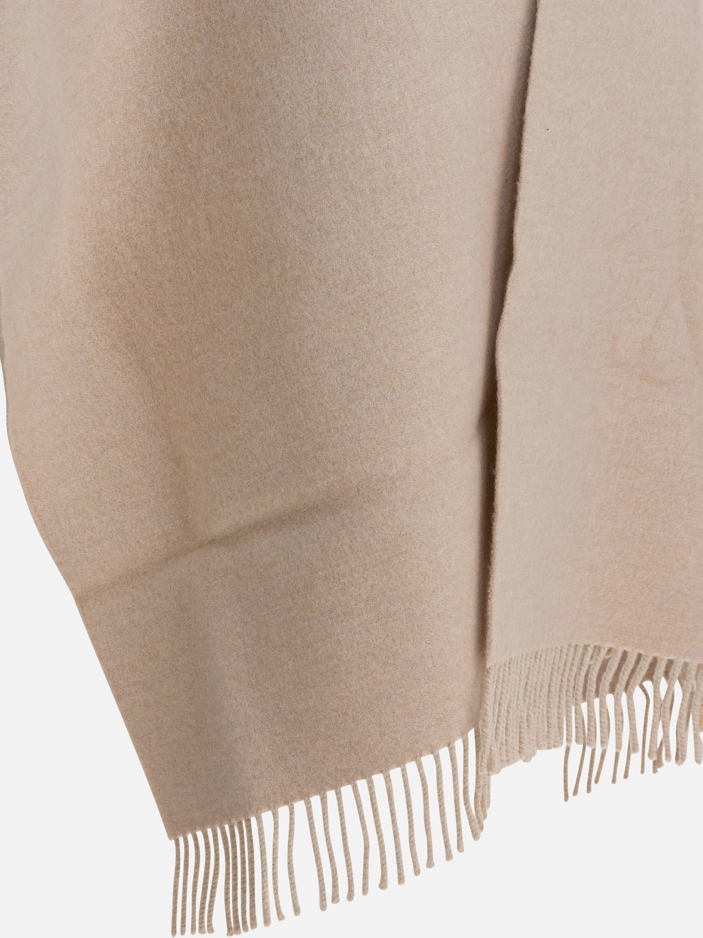 Brunello Cucinelli Wool and cashmere hooded scarf Beige - Women
