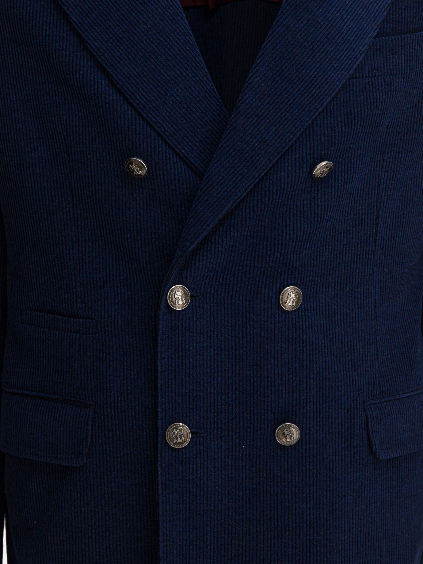 Blazer Solid colour  Blu - Brunello Cucinelli Uomo | PDP | VIETTI Online Store | thumbnail_3