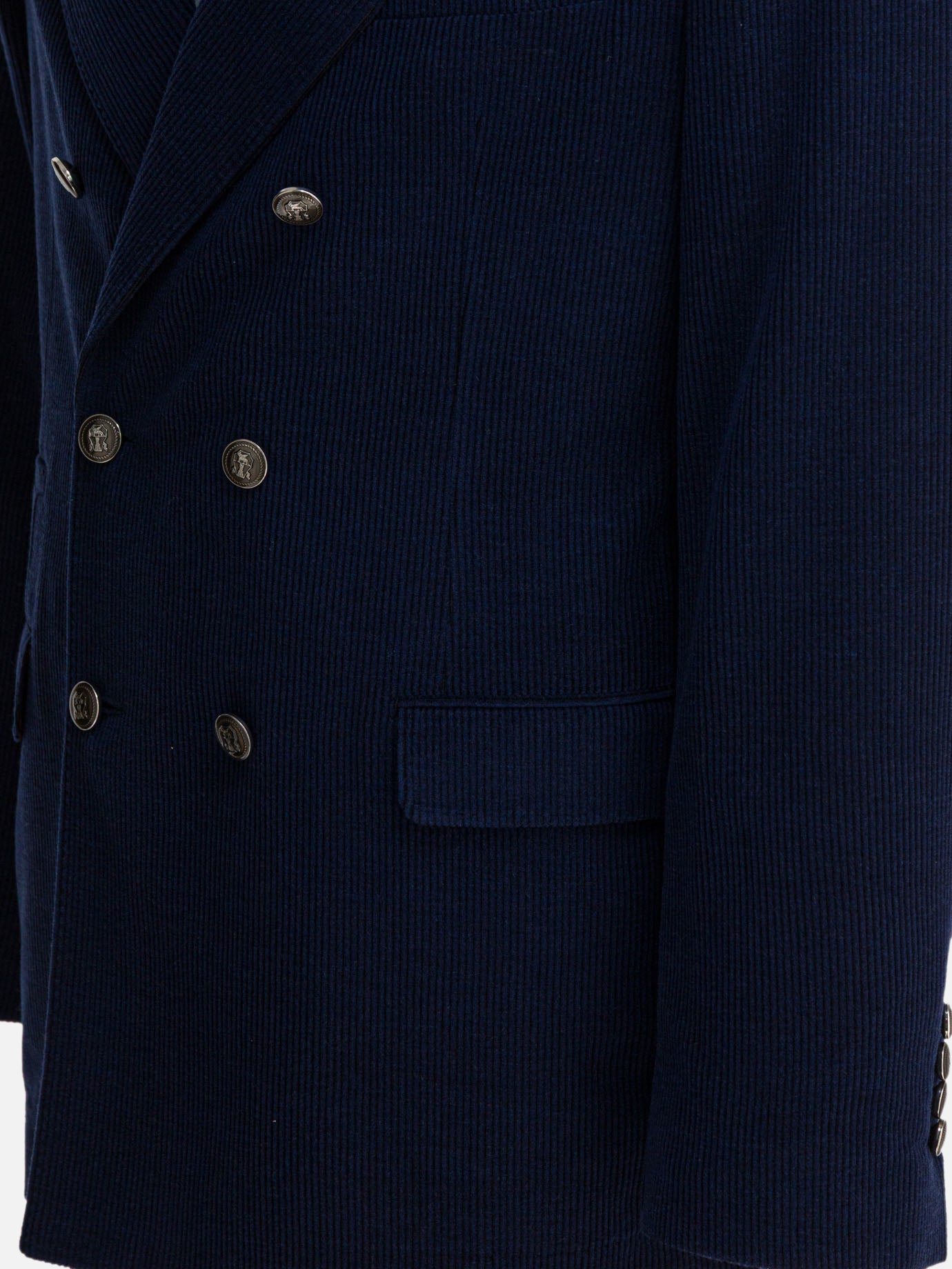 Blazer Solid colour  Blu - Brunello Cucinelli Uomo | PDP | VIETTI Online Store | Zoom-Modal_4
