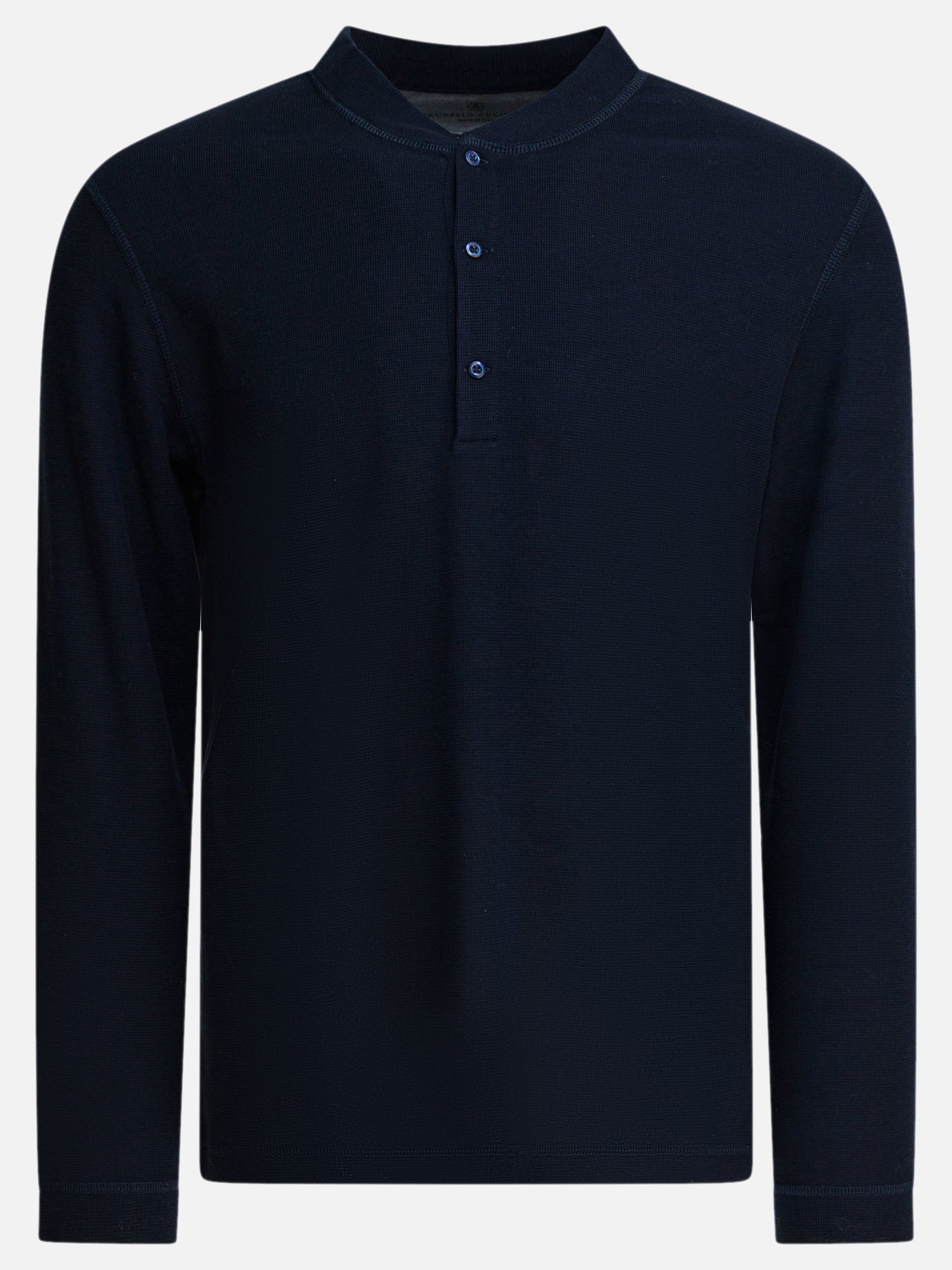 T-shirt girocollo Solid colour  Blu - Brunello Cucinelli Uomo | PDP | VIETTI Online Store | Zoom-Modal
