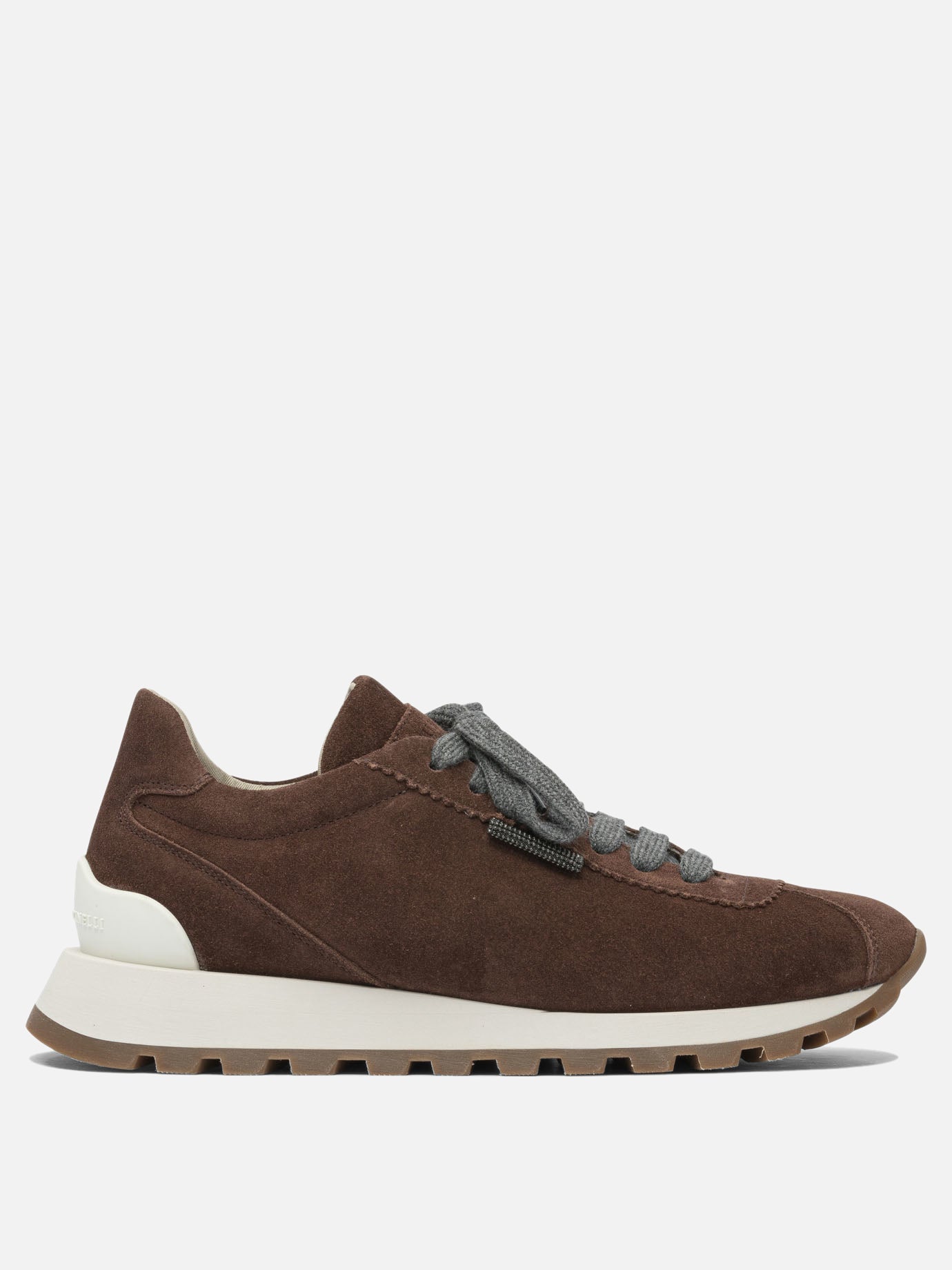 Sneaker basse 100% suede - 100% rubber  Bordeaux - Brunello Cucinelli Donna | PDP | VIETTI Online Store | thumbnail