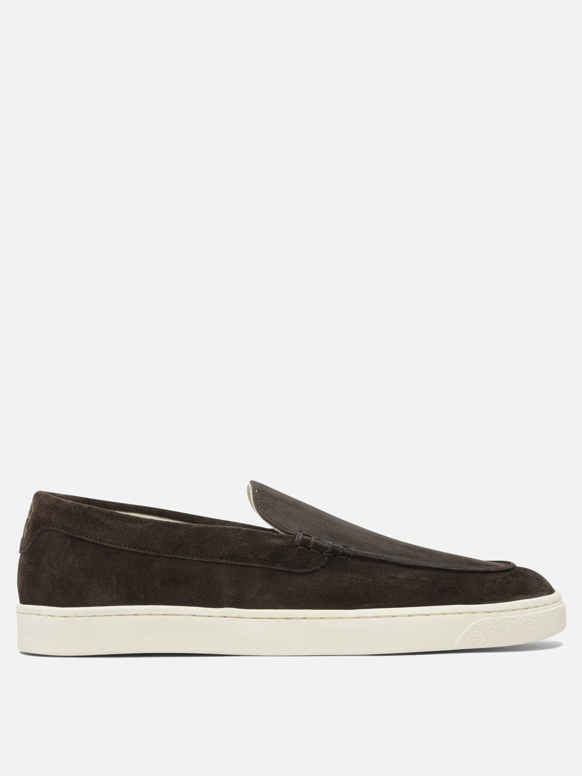 Brunello Cucinelli Chevron-effect suede loafers Brown