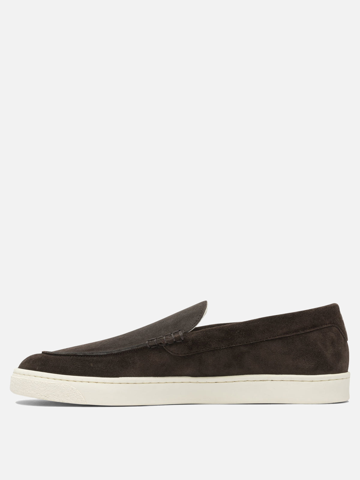 Brunello Cucinelli Chevron-effect suede loafers Brown - VIETTI