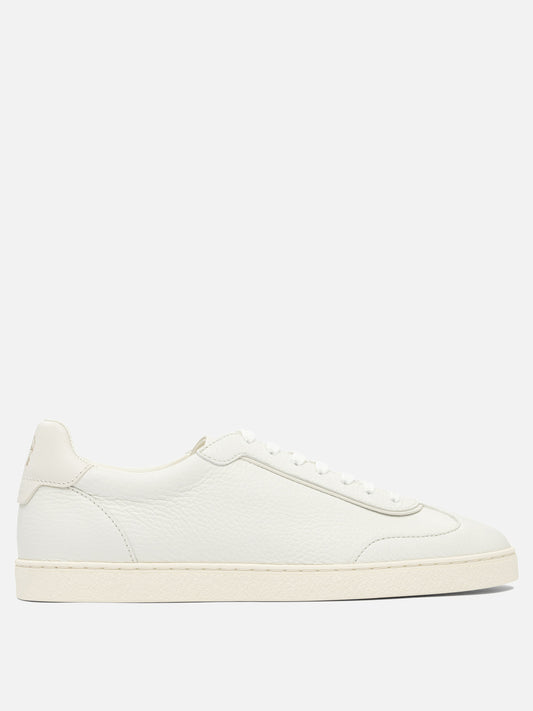 Sneaker basse 100% leather - 100% rubber  Bianco - Brunello Cucinelli Uomo | PLP | VIETTI Online Store 
