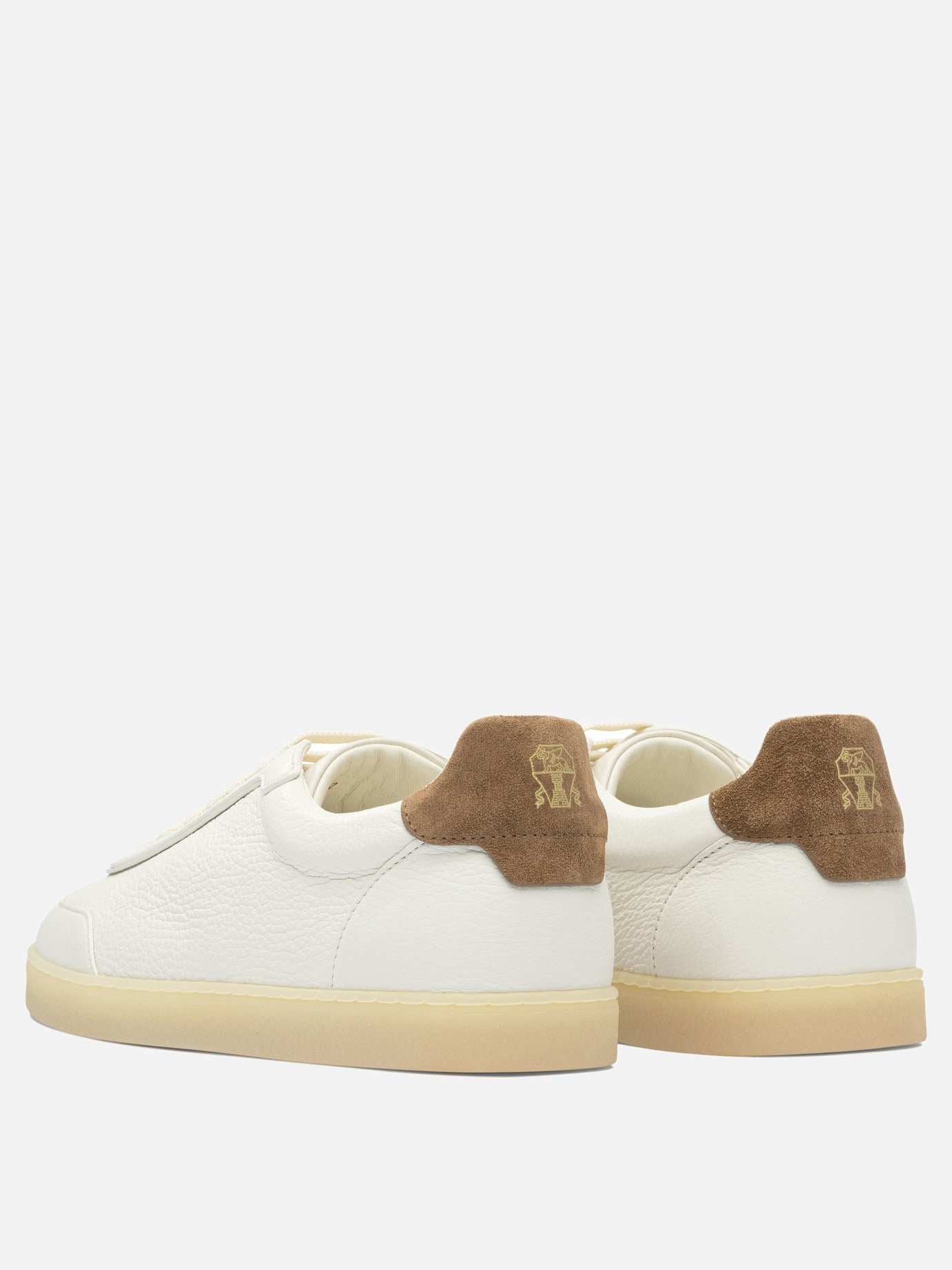 Sneaker basse 100% leather - 100% rubber  Beige - Brunello Cucinelli Uomo | PDP | VIETTI Online Store | thumbnail_4
