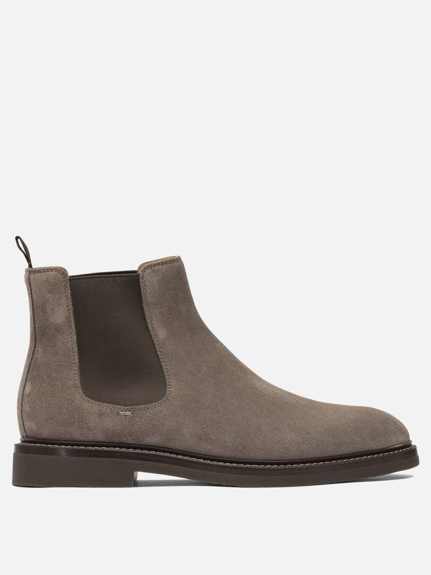 Stivaletti Chelsea 90% suede 10% elastane - 100% rubber  Grigio - Brunello Cucinelli Uomo | PDP | VIETTI Online Store | Zoom-Modal
