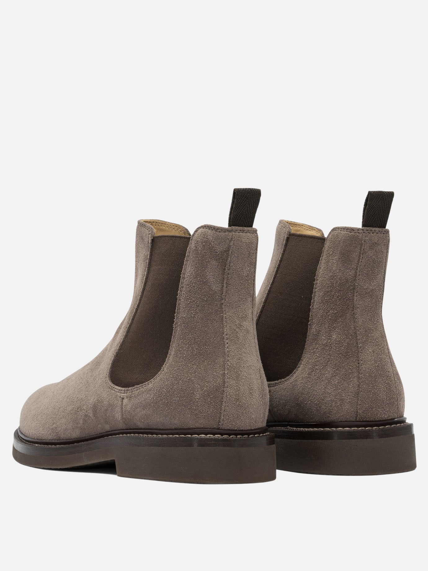 Stivaletti Chelsea 90% suede 10% elastane - 100% rubber  Grigio - Brunello Cucinelli Uomo | PDP | VIETTI Online Store | Zoom-Modal_4
